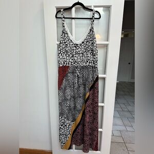 Eloquii Bohemian Resort Mixed-Print Maxi Dress Shabby Chic Career Plus Size 24